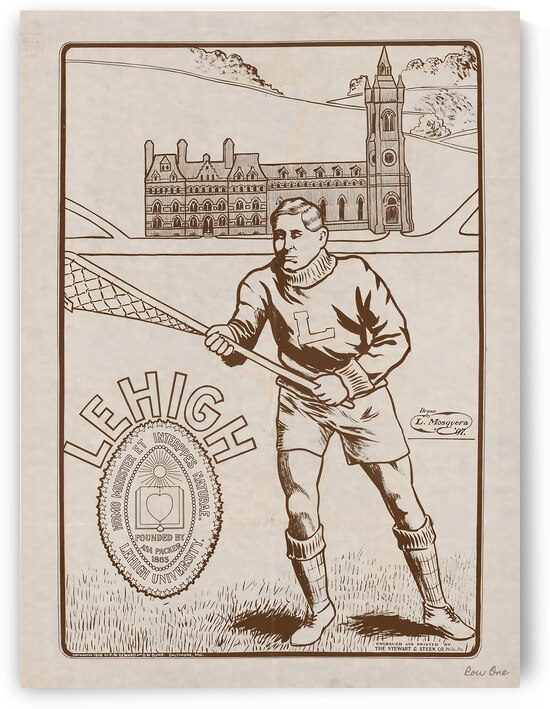 1906 lehigh lacrosse art by Row One Brand