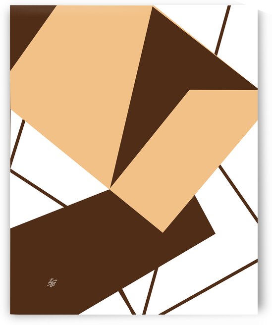 Scattered Triangle Abstract On White Background by Liz Cereby
