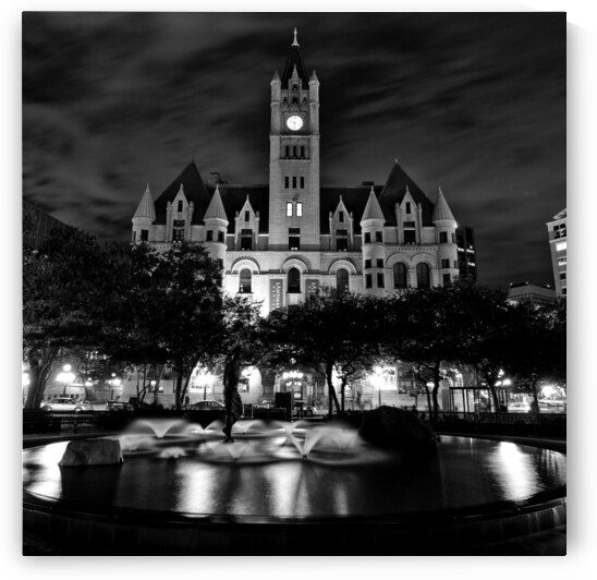 landmark center from rice park  square 1728 Landm by Black And White