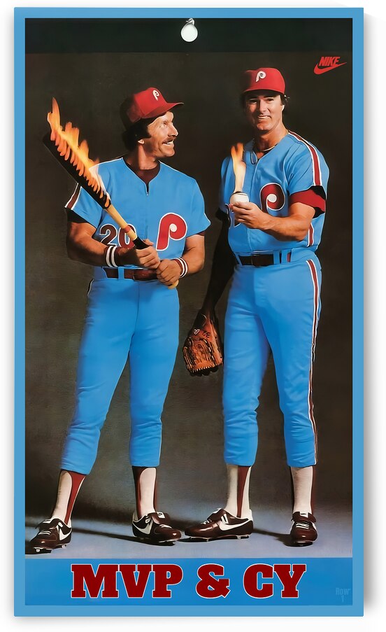 Mike Schmidt and Steve Carlton Remix Art by Row One Brand