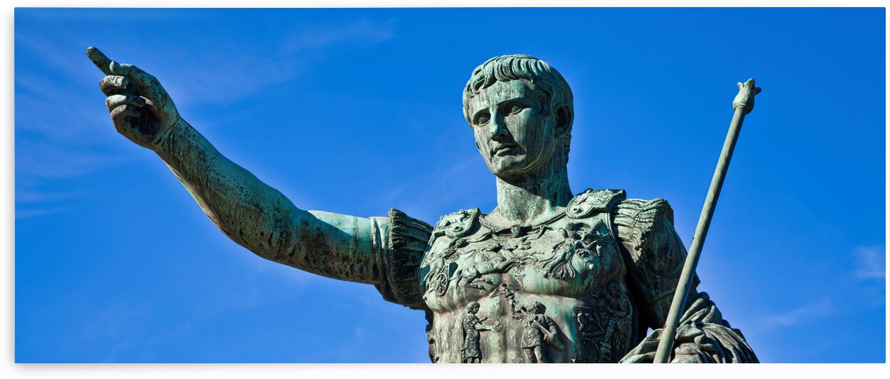 Julius Caesar ancient statue in Rome Italy. Concept for leader by Paolo Modena