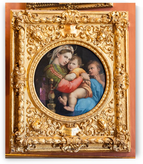 Florence Italy - The Madonna of the Chair named Madonna della  by Paolo Modena