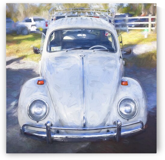 1971 Tan Volkswagen Beetle X 2 by Rich Franco