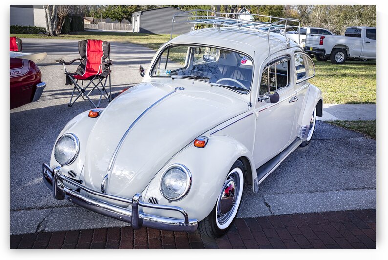 1971 Tan Volkswagen Beetle X 3 by Rich Franco