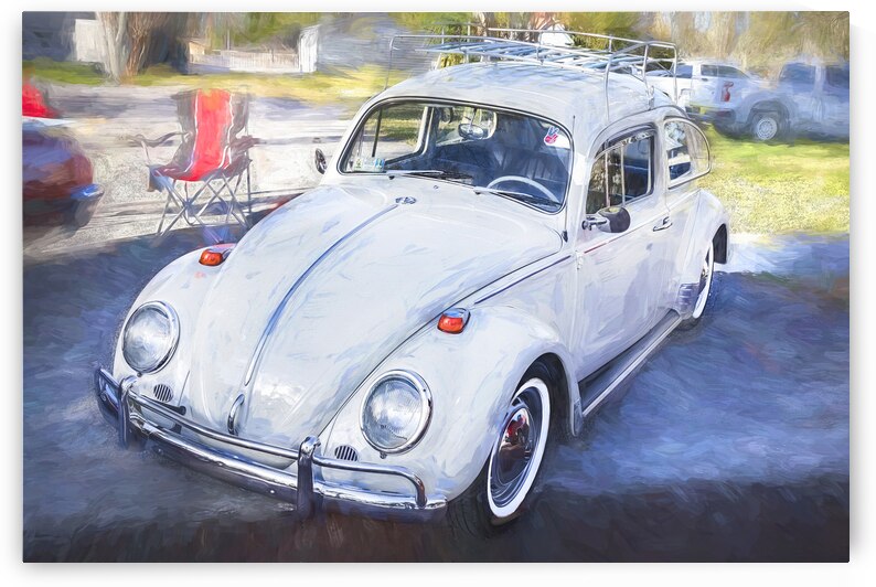 1971 Tan Volkswagen Beetle X 8 by Rich Franco