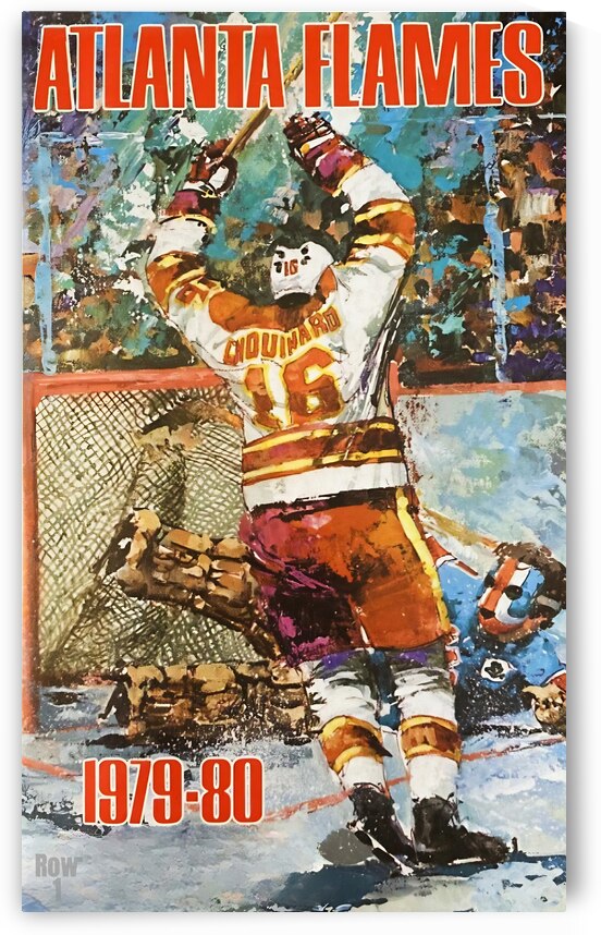 vintage hockey 1979 atlanta flames art row1 by Row One Brand