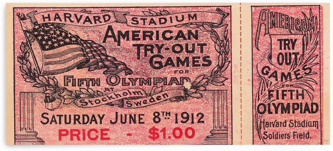 1912 olympic games tryout ticket  by Row One Brand
