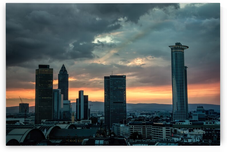 Frankfurt am Main Sunset Sunbeams by Norma Brandsberg Photography