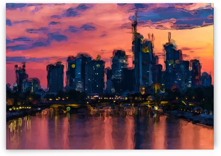 Frankfurt Germany Skyline Abstract by Norma Brandsberg Photography