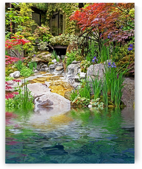 Japanese Garden Reflections by Gill Billington