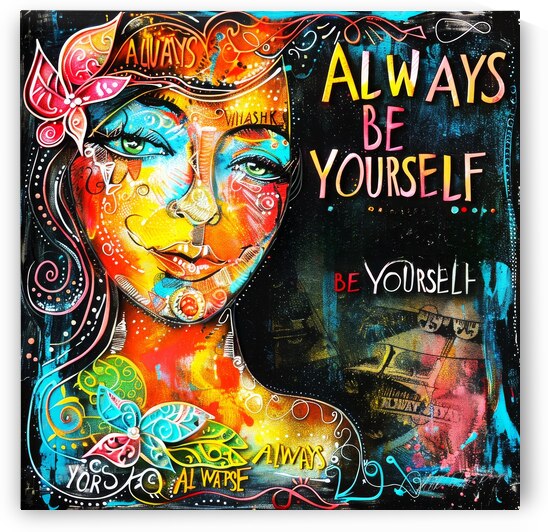 Always Be Yourself 7  by SykArt Designs