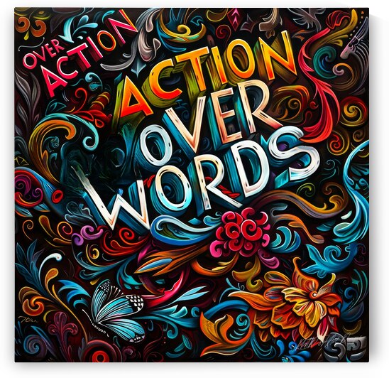Action Over Words  by SykArt Designs
