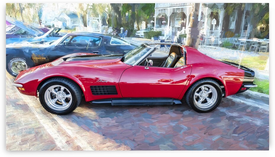 1971 Red C3 Corvette x1 2 by Rich Franco