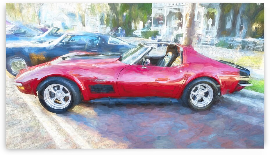 1971 Red C3 Corvette x1 4 by Rich Franco