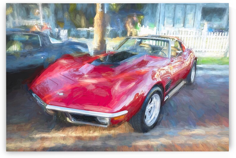 1971 Red C3 Corvette x1 9 by Rich Franco