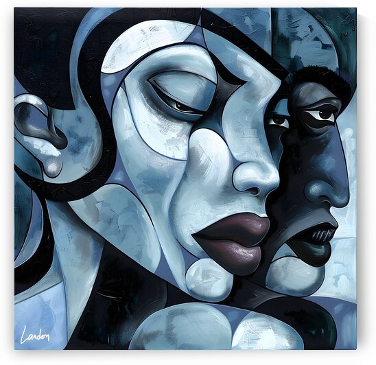 Blue Face 1 by Landon