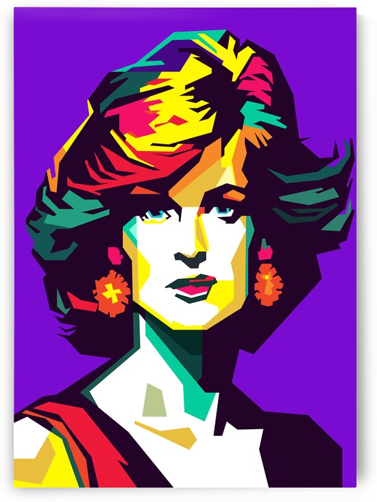 Retro Diana Famous Loved Beauty Woman by Artkreator