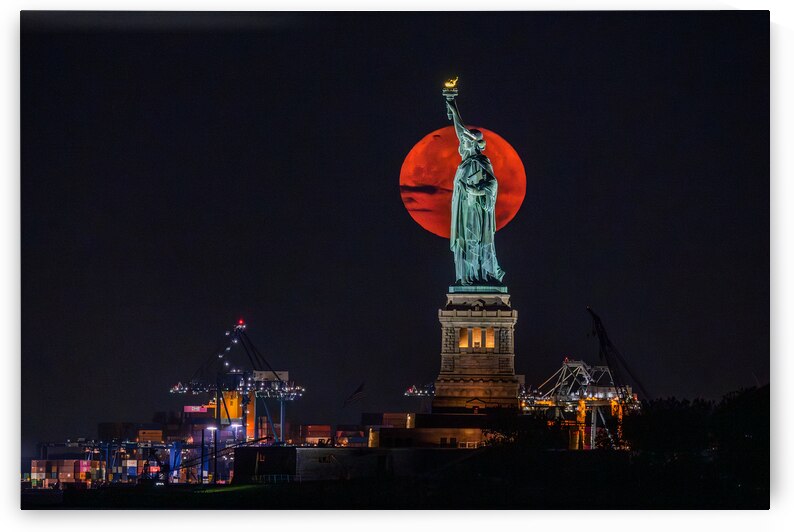 Full Moonrise from Battery Park by Geoffrey Prior