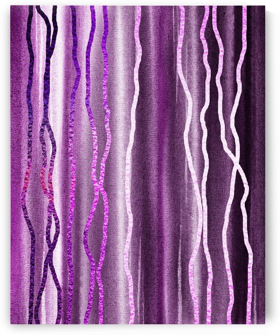 Organic Lines Purple Abstract by Irina Sztukowski