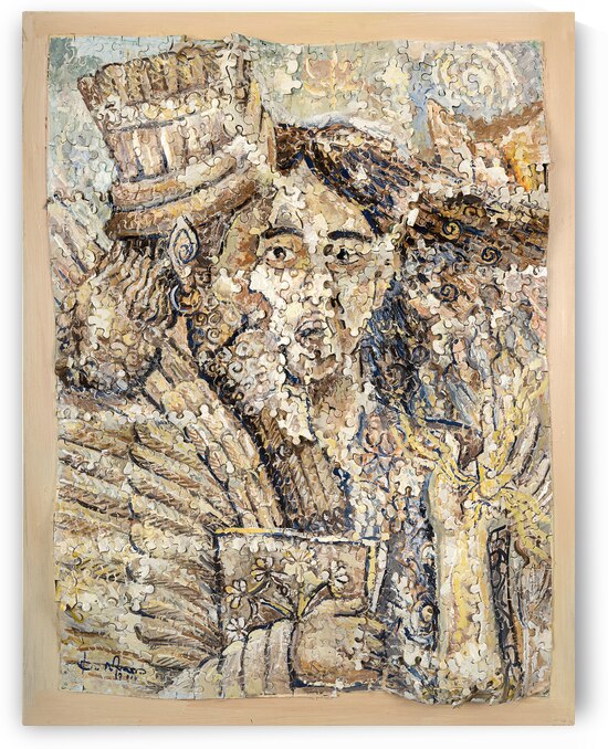 Grido24  x18  acrylics on paper by Ninos DE