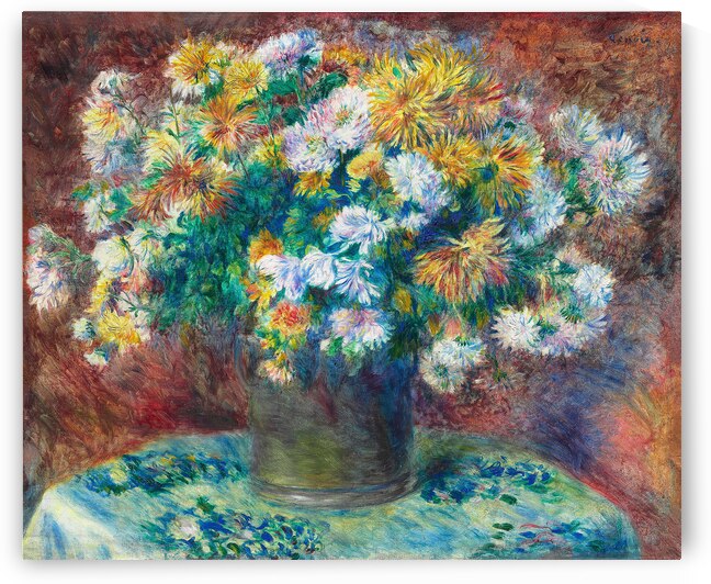 Pierre Auguste Renoir 1841 1919 Chrysanthemums 1881 by TOPARTGALLERY