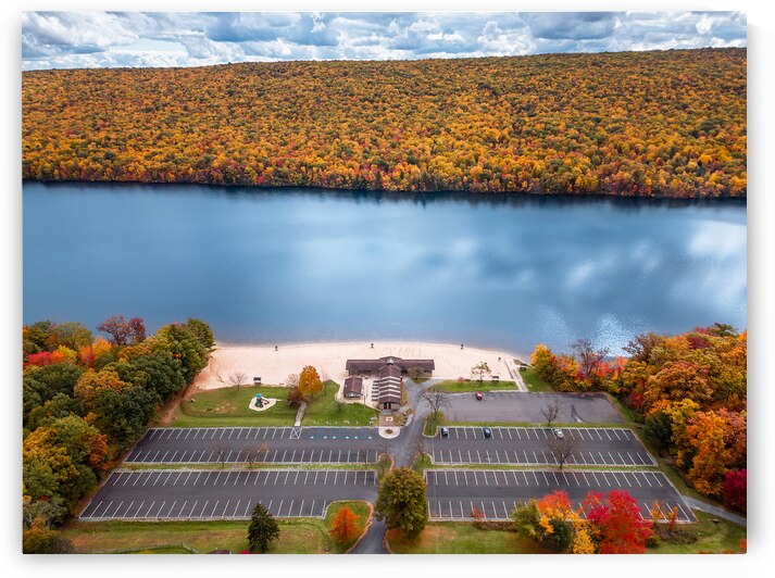 Fall Aerial Mauch Chunk Lake Recreational Area by Jason Fink