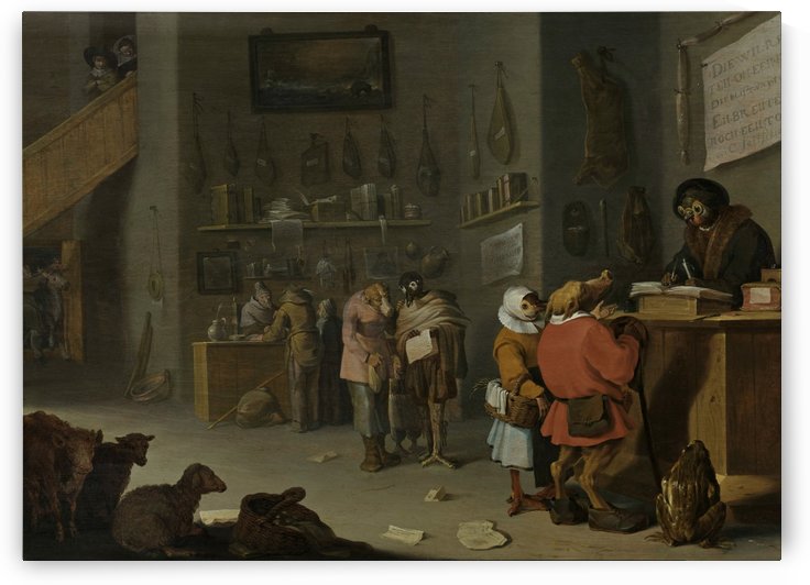 Who sues for a cow by Cornelis Saftleven
