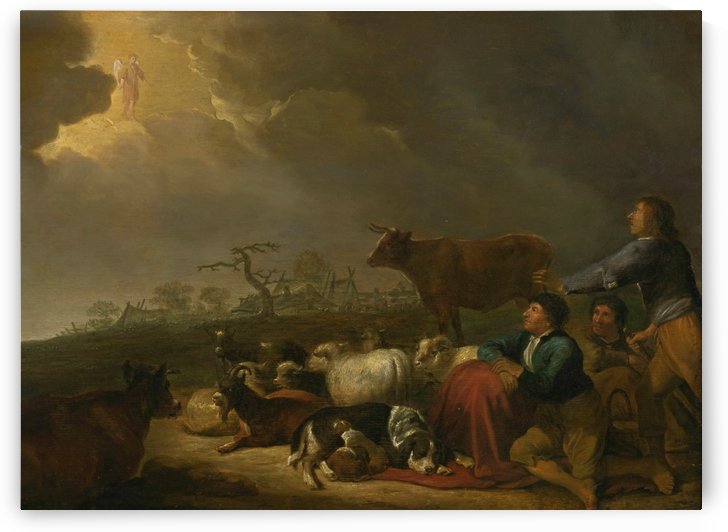 The Annunciation to the shepherds by Cornelis Saftleven