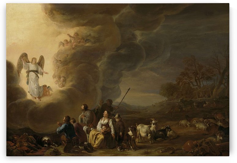 The proclamation to the shepherds by Cornelis Saftleven
