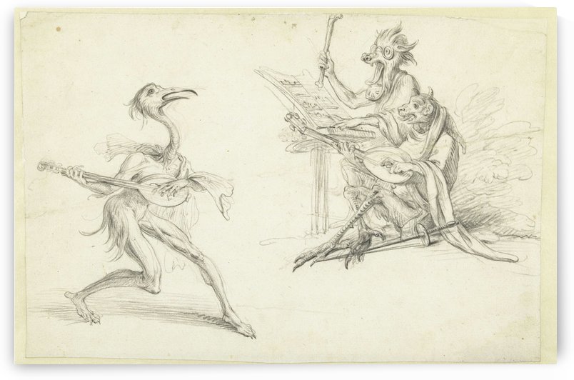 Three musician devils by Cornelis Saftleven