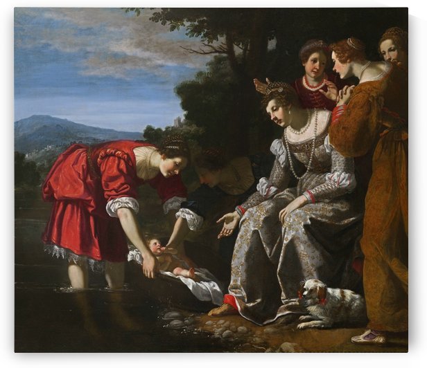 The discovery of Moses by Jacopo Vignali