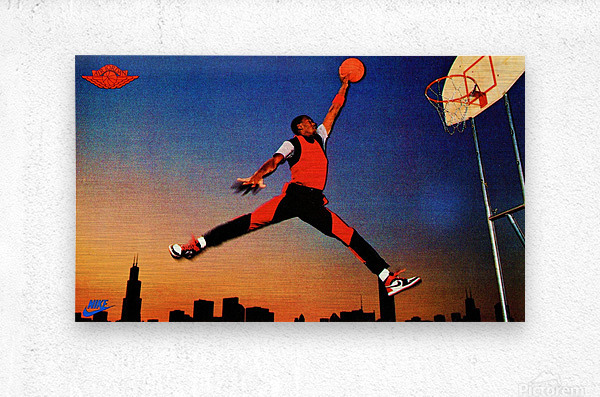1985 Michael Jordan Nike Poster Card Wall Art by Row One Brand