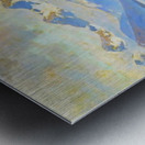 Large Rusian lake with mountains in the back Metal print