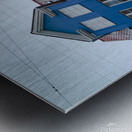 The red and blue house in Copenhagen Metal print