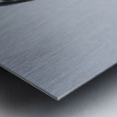 Frozen canal near statue of The Little Mermaid  Metal print