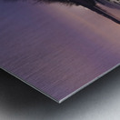 Old boat on Copenhagen shore at night  Metal print