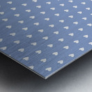 Pale Blue Heart Shape Pattern Metal print