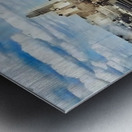 1950s cincinnati cityscape river art Metal print