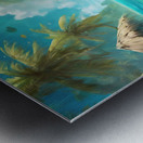 Visualize a pristine tropical beach with crystal-clear Metal print