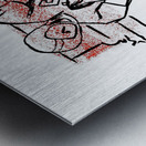 1960s football player art row1 Metal print