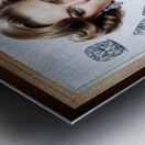 She Loves Her Diamonds Pin Up Girl Mesmerizing AI Concept Art by Xzendor7 Metal print