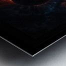 Solar Eclipse Cosmic Art Masterpiece that Transcends Boundaries Mesmerizing AI Concept Art by Xzendor7 Metal print