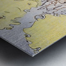 1920s vintage fall day car art Metal print