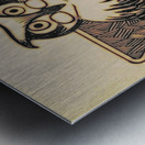 early 1900s owl with book row1 Metal print