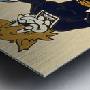 cartoon vintage arizona wildcat teacher art Metal print