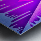 Drip Triangle Purple Blue White Metal print