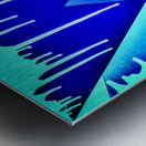 Drip Triangle blue 2 Metal print