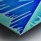 Drip Triangle blue 6 Metal print