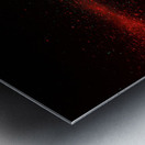 large green bulb exploding on a black  Metal print