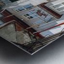 old and dilapidated wooden houses in the city of istanbul. Metal print